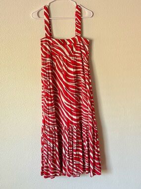 New Michael lots Red & White Stripe Maxi Dress sz xs